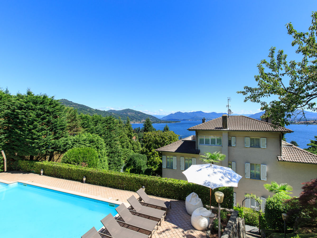 pool with lake views