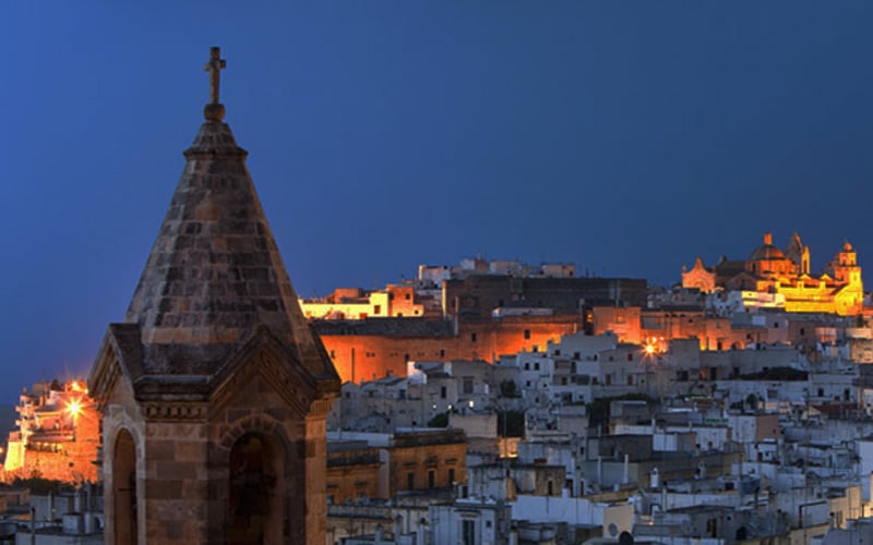 Ostuni by night Aria Journeys