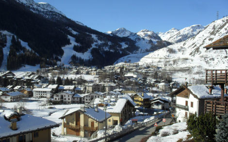 Panoramic View of La Thoule in the Italian Alps